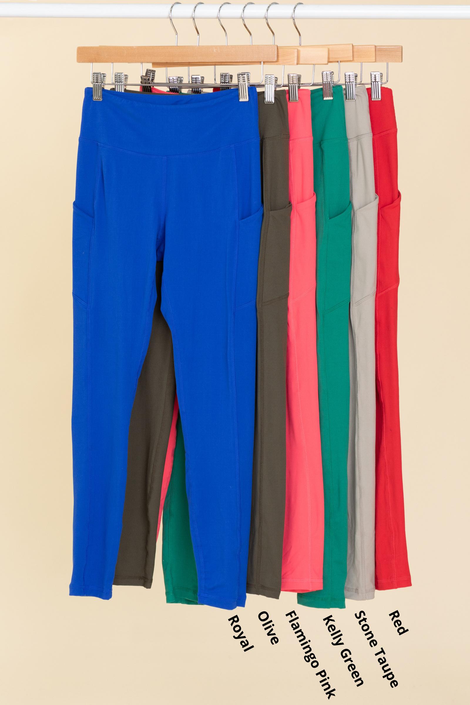 Buttery Soft Basic Leggings With Side Pockets Product Image