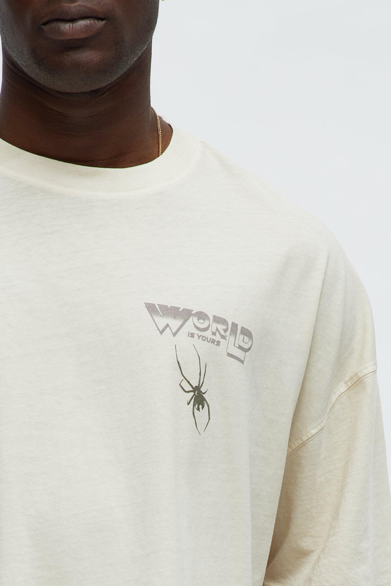 World Is Yours Oversized Short Sleeve Tee - Cream Male Product Image