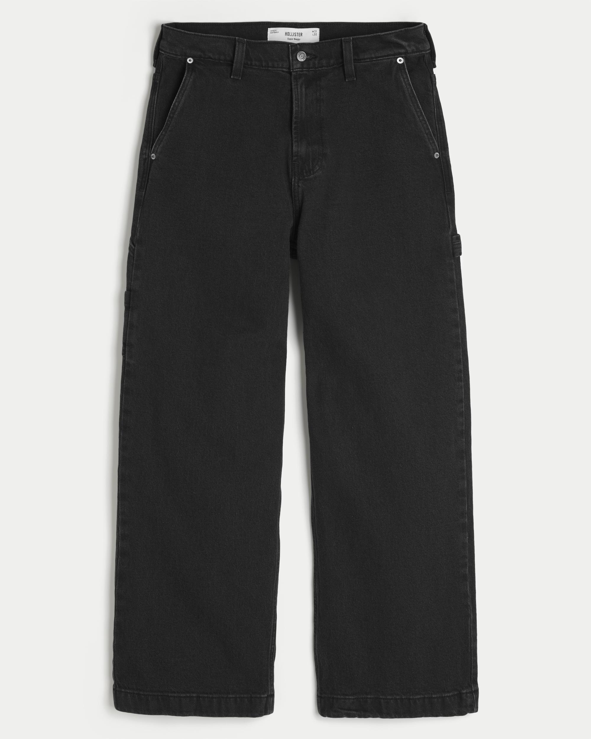 Washed Black Super Baggy Painter Jeans Product Image