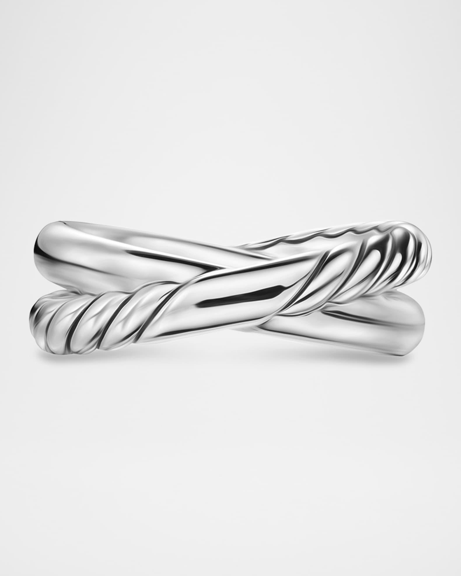 Crossover 2 Row Ring in Silver, 7.5mm Product Image