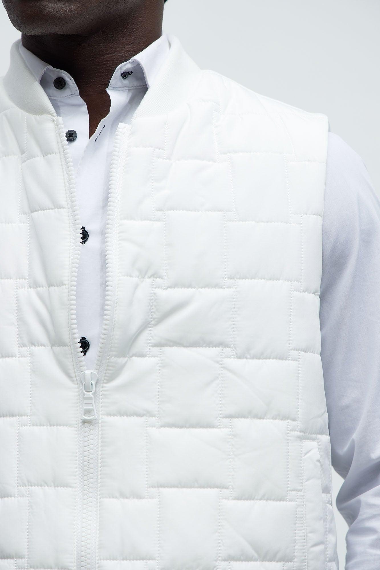 Scottie Quilted Vest - White Product Image