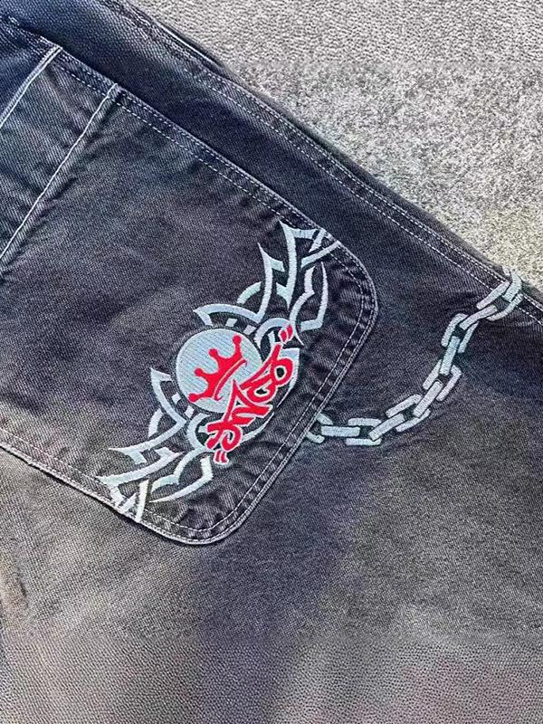 Retro Hip Hop Loose Boyfriend Jeans Product Image