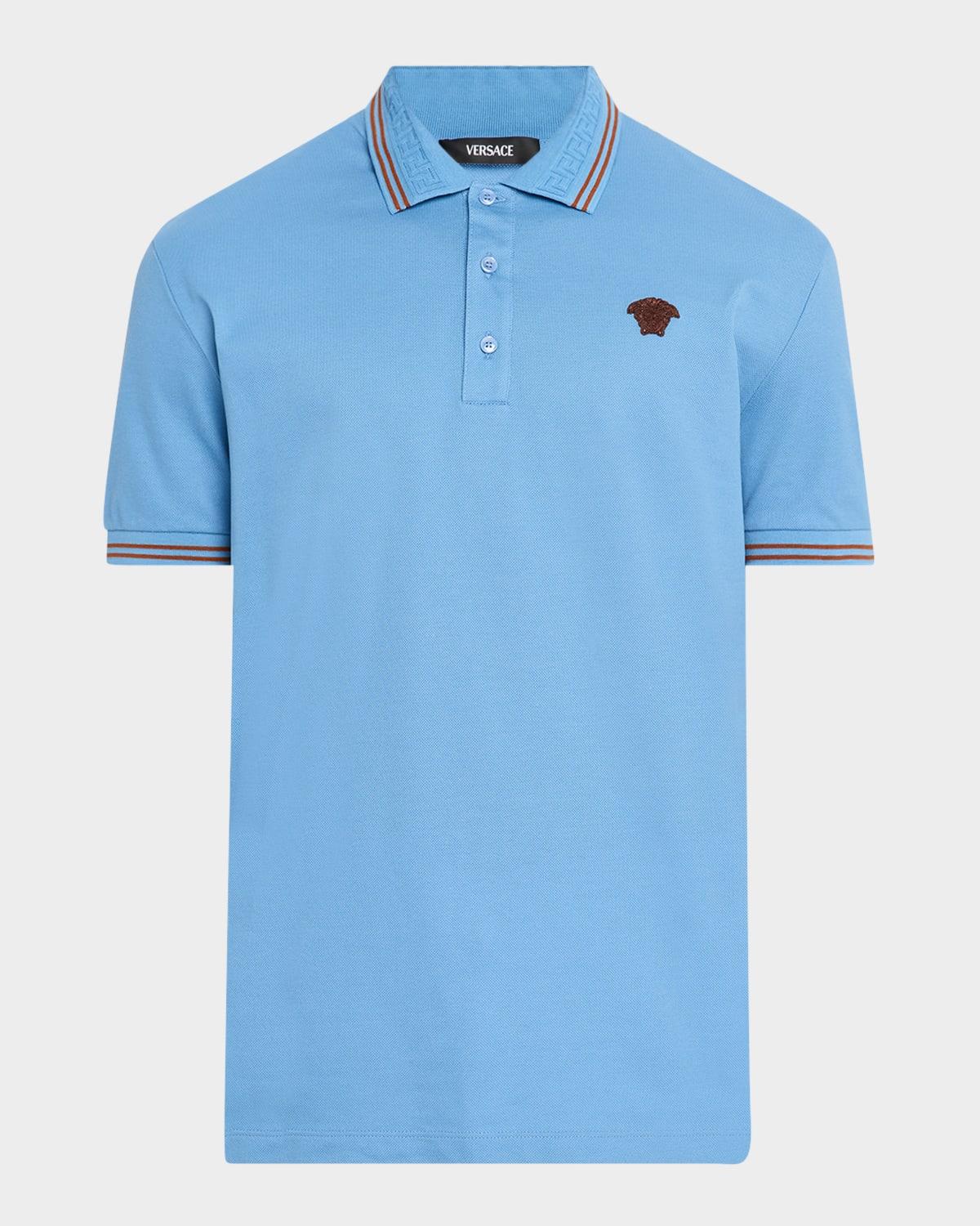 Men's Pop Medusa Tipped Polo Shirt Product Image