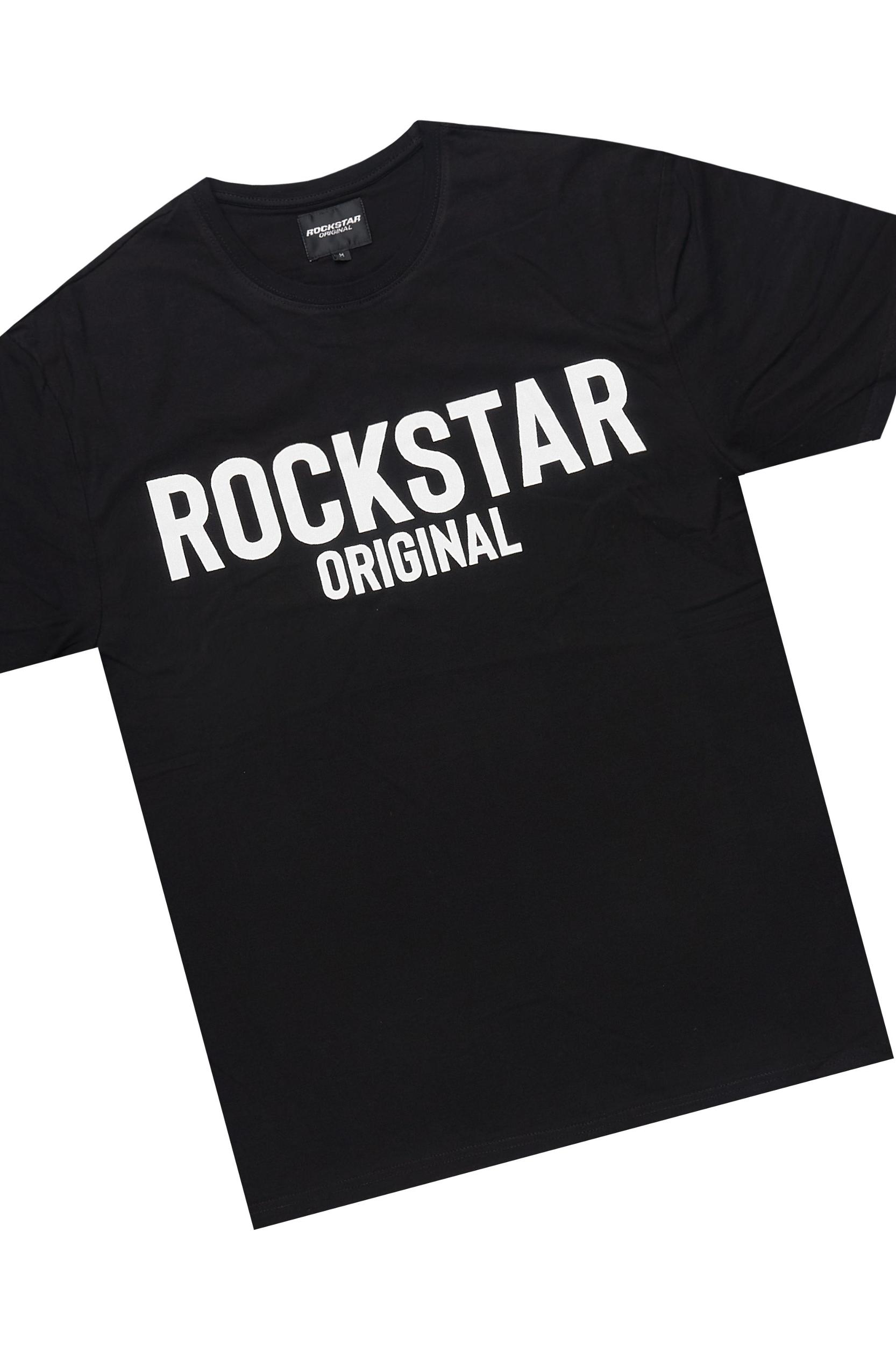 Sana Black/White T-Shirt Short Set Male Product Image