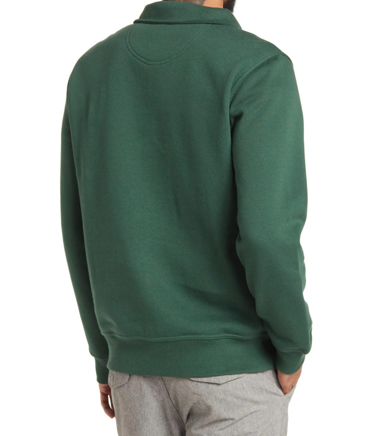 Quarter Zip Luxe Fleece Pullover Green Product Image