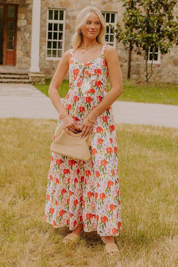 Life In Full Bloom Front Tie Maxi Dress Product Image