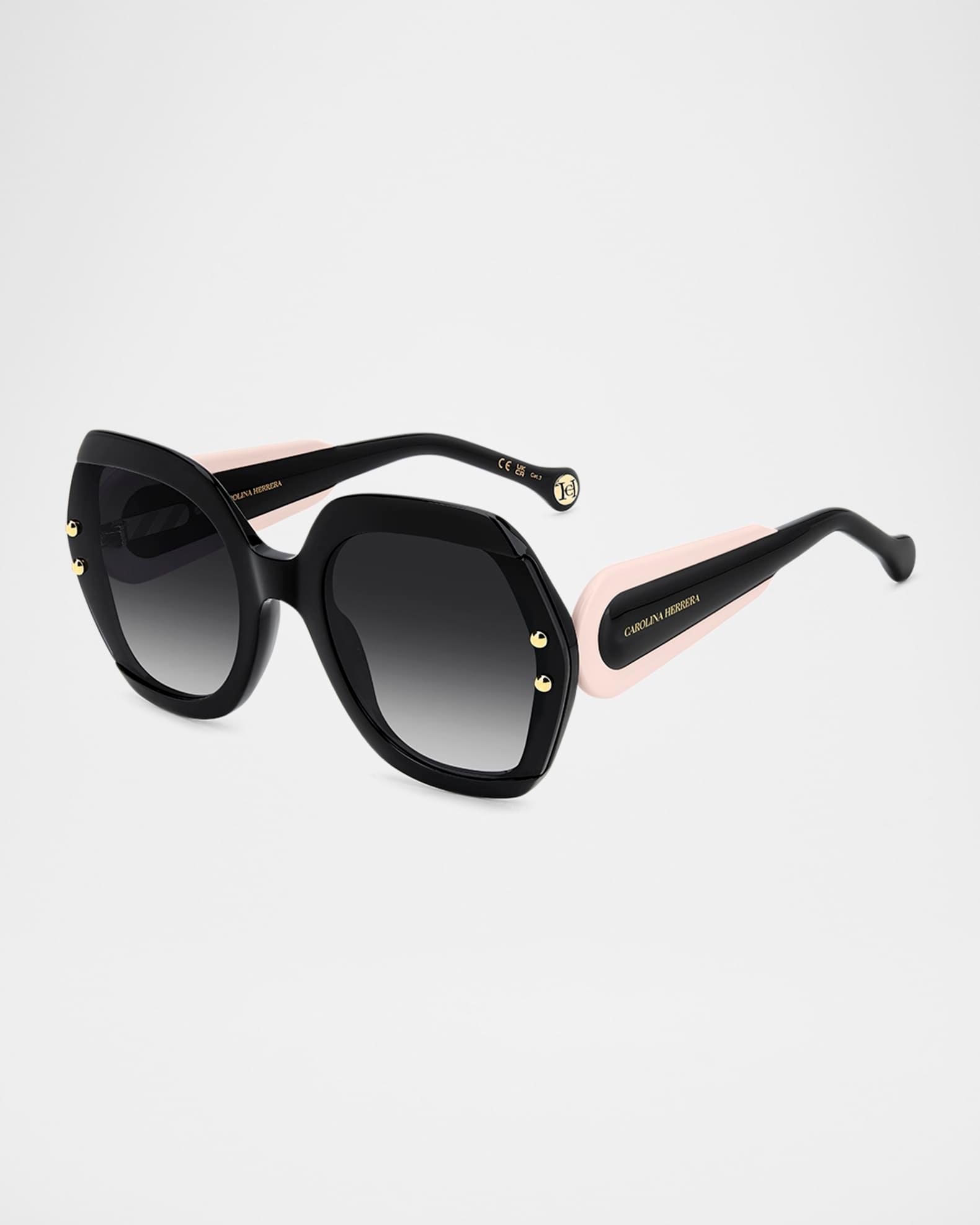 Logo-Print Round Acetate Sunglasses Product Image