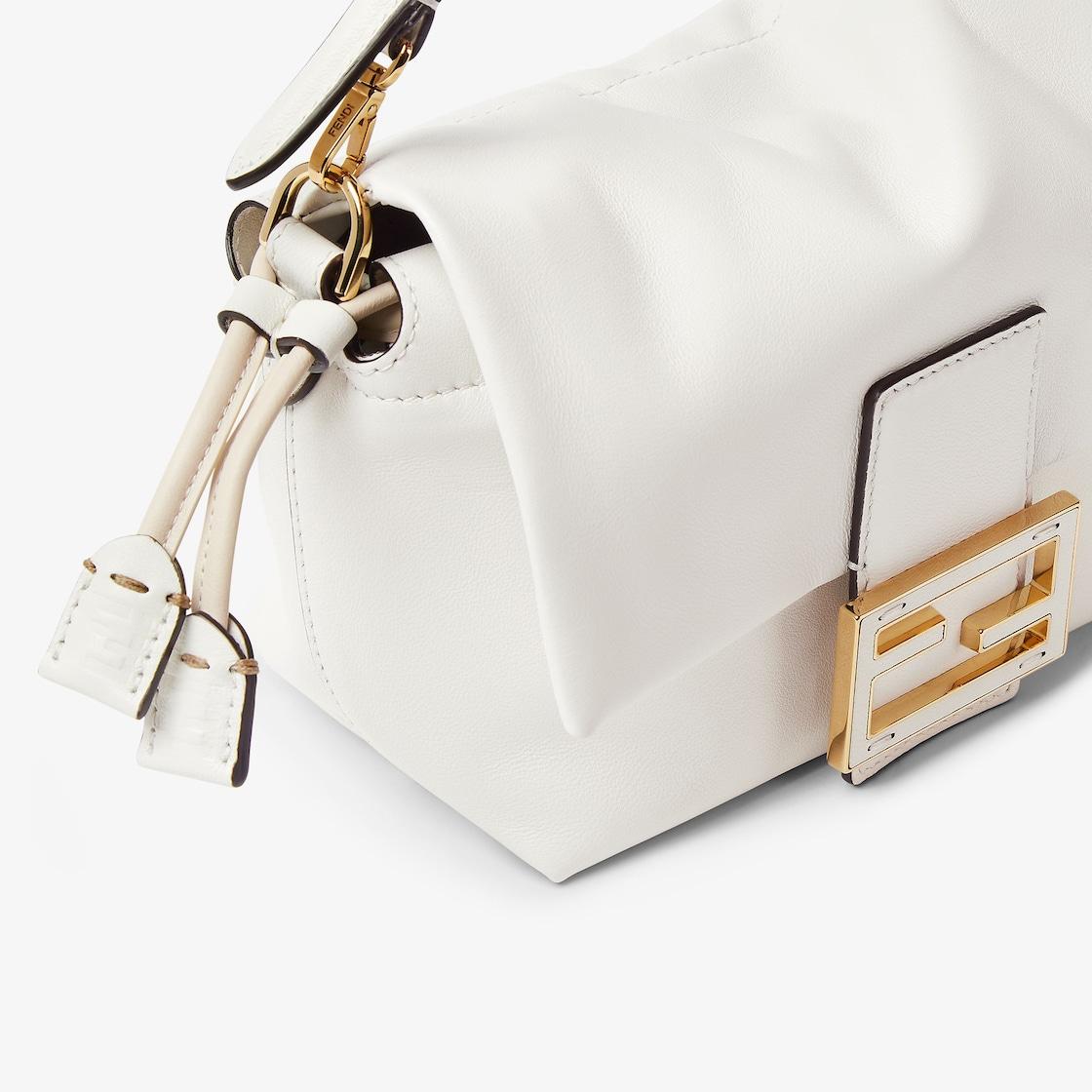 Mamma Baguette SmallWhite nappa leather mini bag Product Image