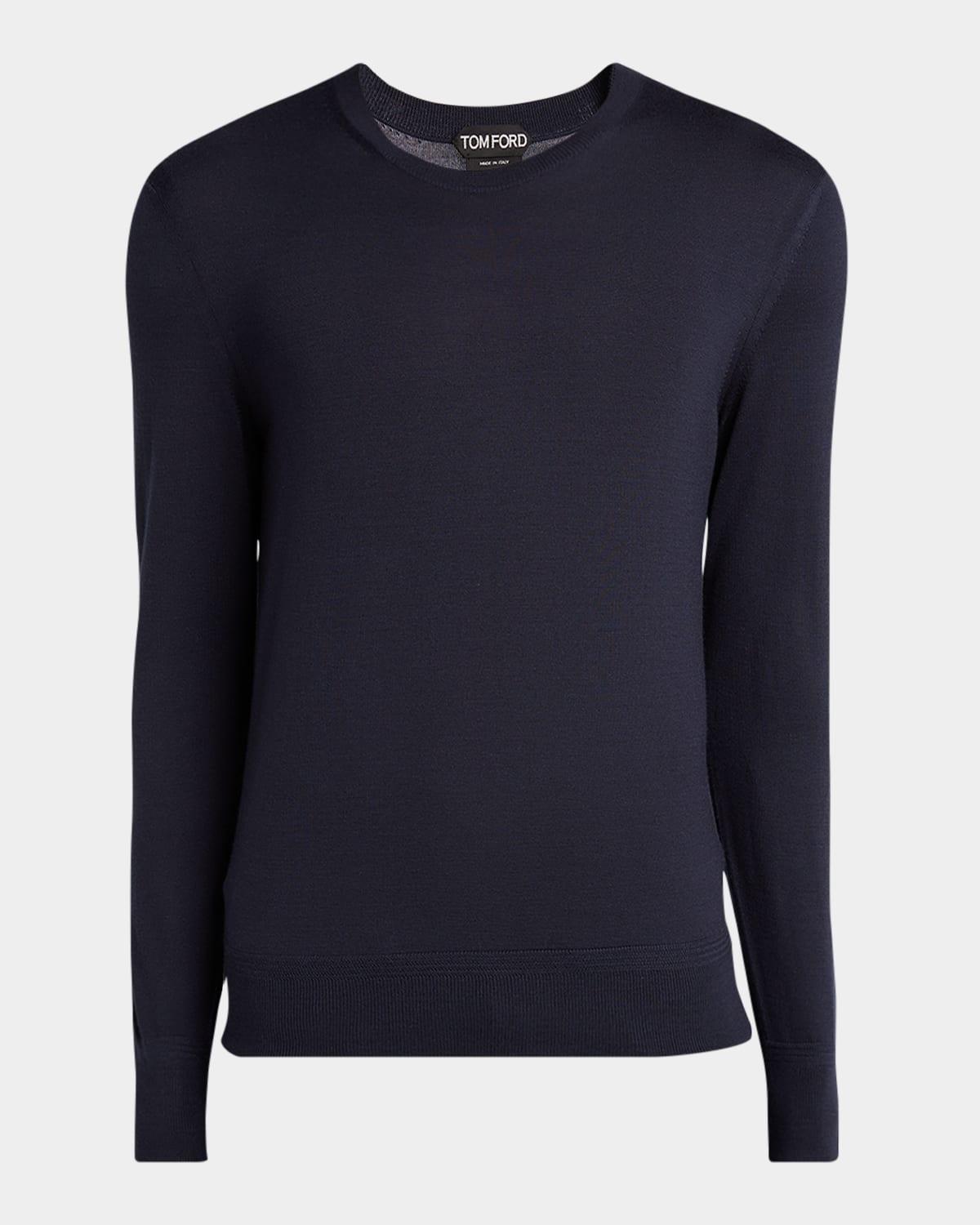 Mens Fine Gauge Wool Crewneck Sweater Product Image