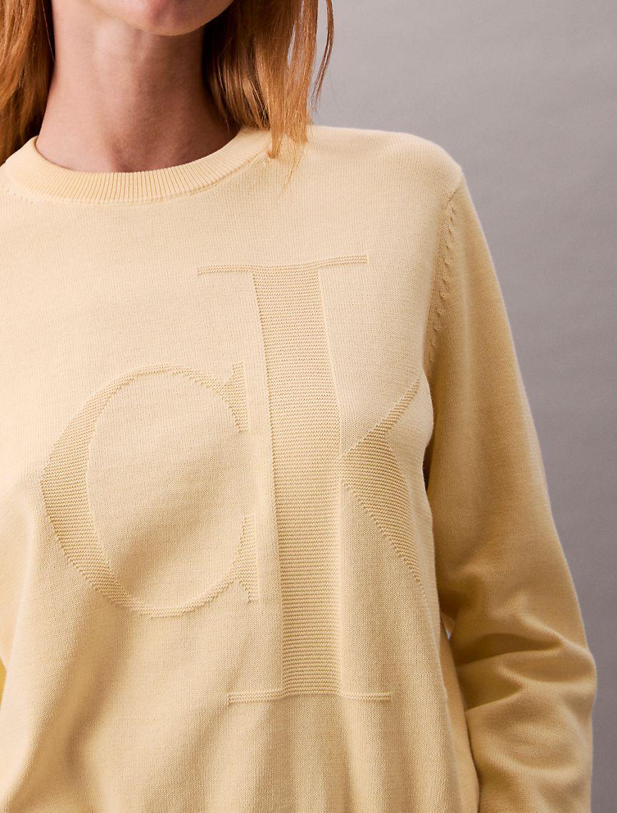 Smooth Cotton Monogram Logo Sweater Product Image