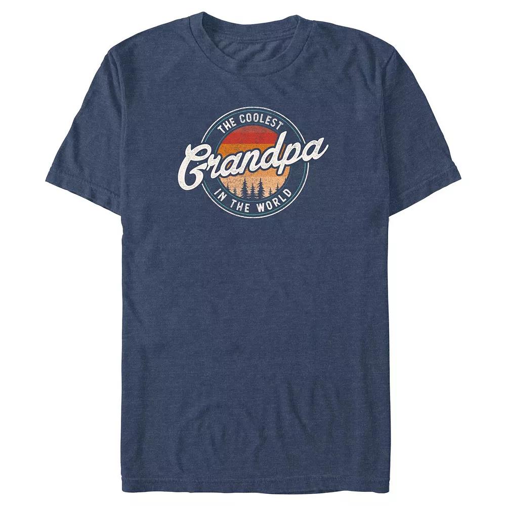Big & Tall The Coolest Grandpa In The World Graphic Tee, Men's, Size: 3XL, Navy Grey Product Image
