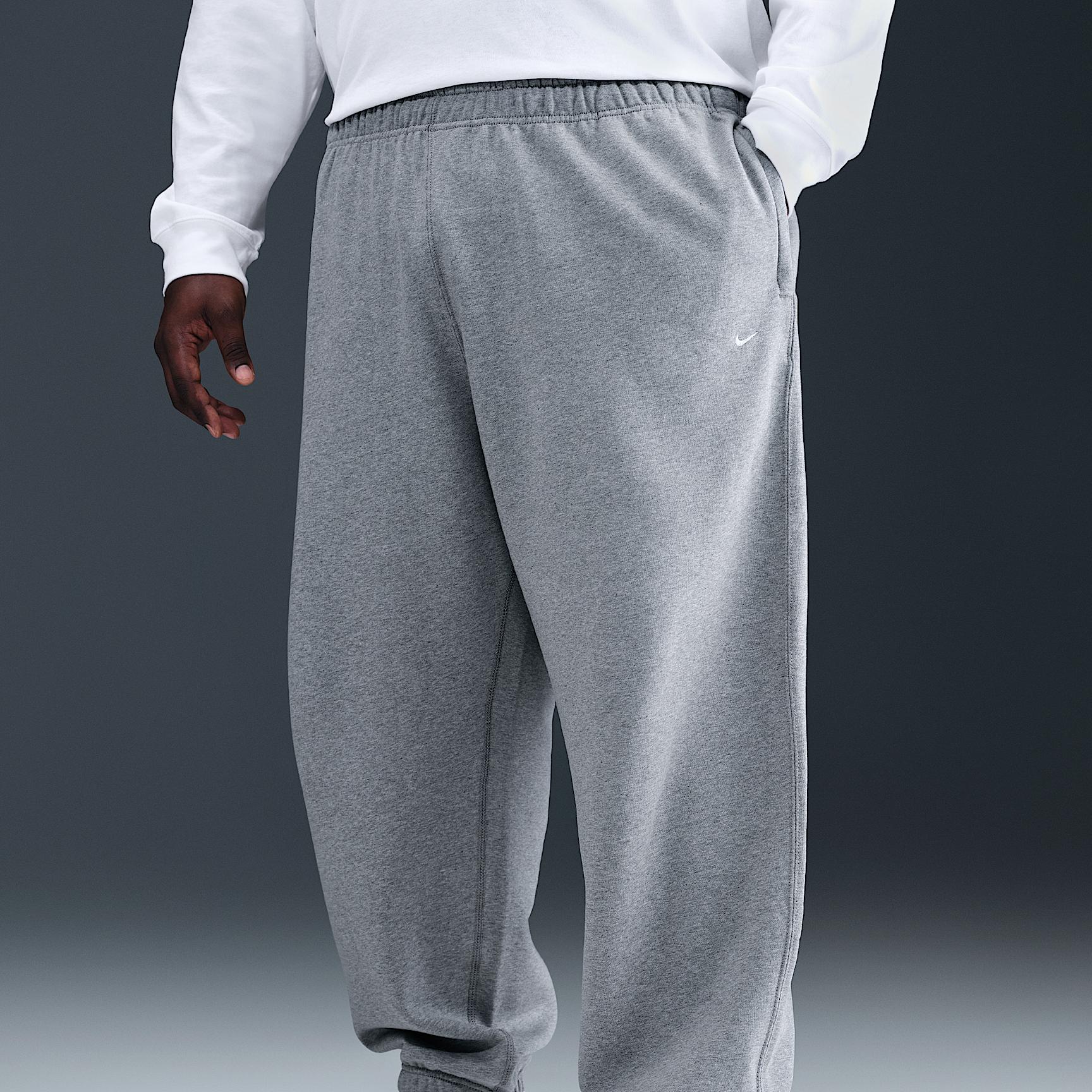 Nike Mens Solo Swoosh Cuffed Fleece Pants | HV1088-063 Product Image