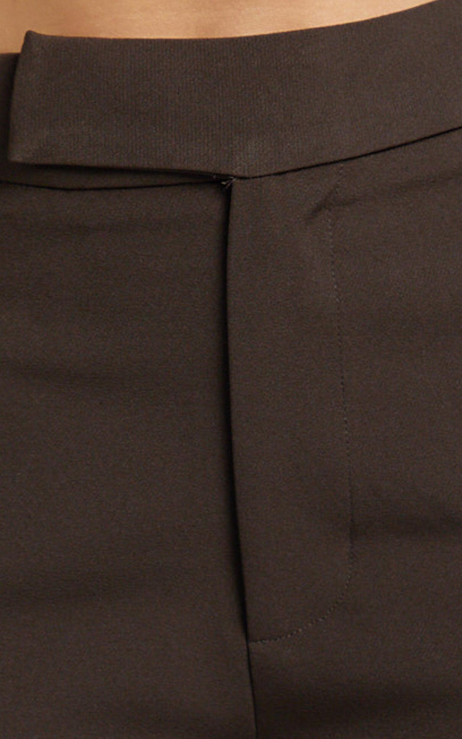 Selena Pants - High Waisted Wide Leg Tailored Pants in Dark Chocolate Product Image