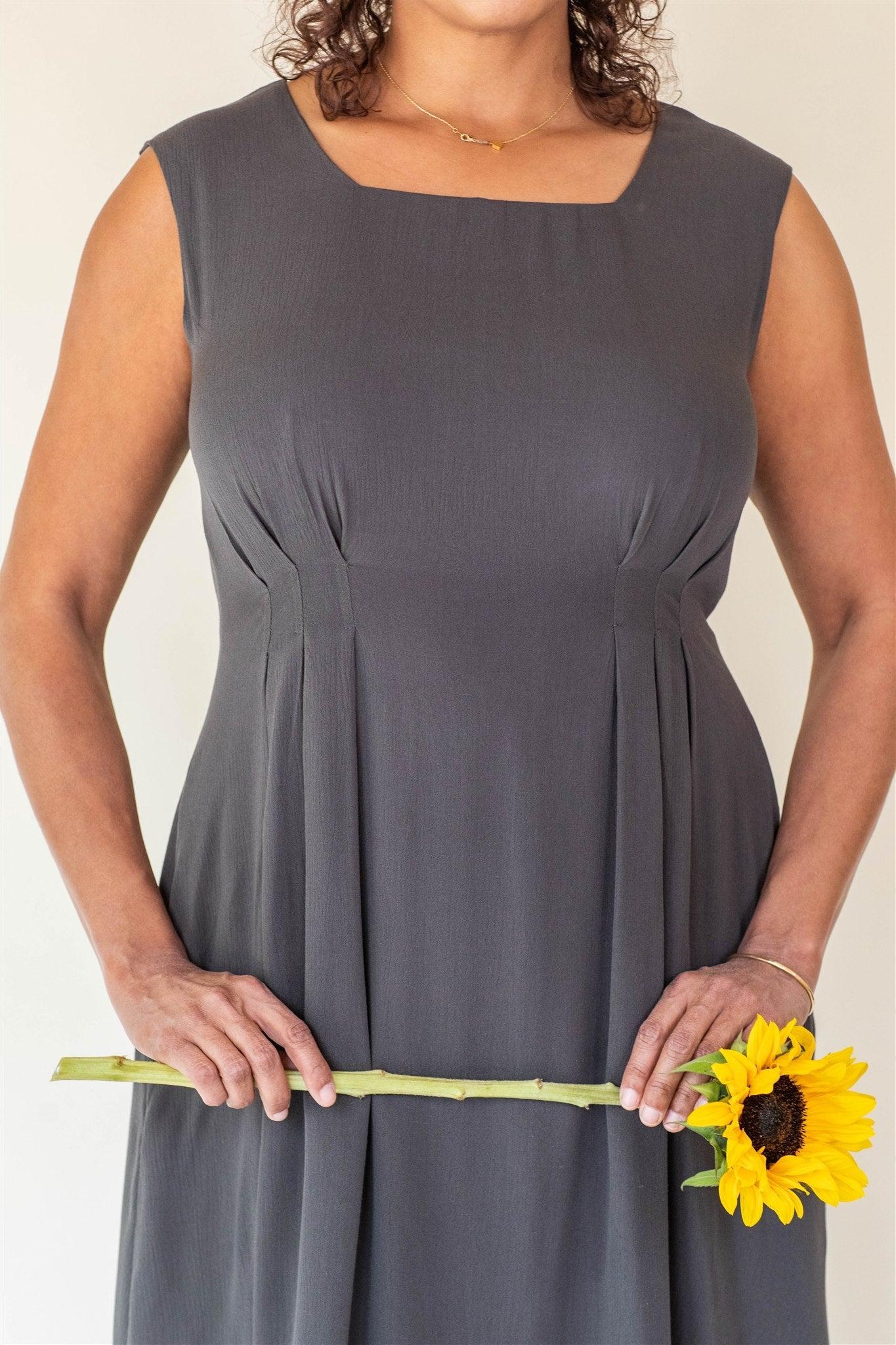 Pleiades Dress in Olive Crepe Product Image