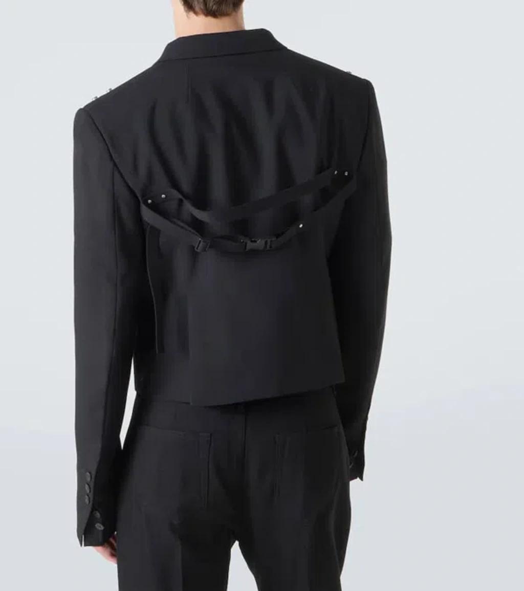 RICK OWENS Alice Studded Virgin Wool Blazer In Black Product Image