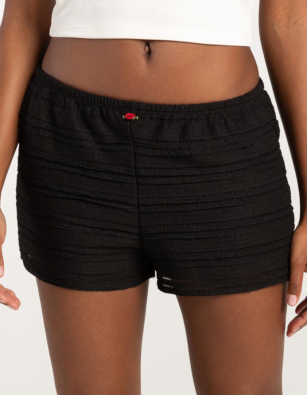 RSQ Womens Mid Rise Bloomer Shorts - BLACK Product Image