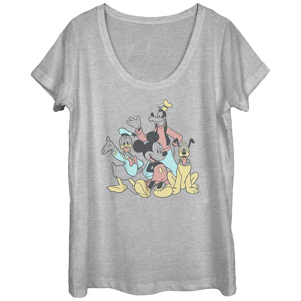Disney's Mickey Mouse And Pals Scoop Neck Juniors' Graphic Tee, Women's,  Product Image