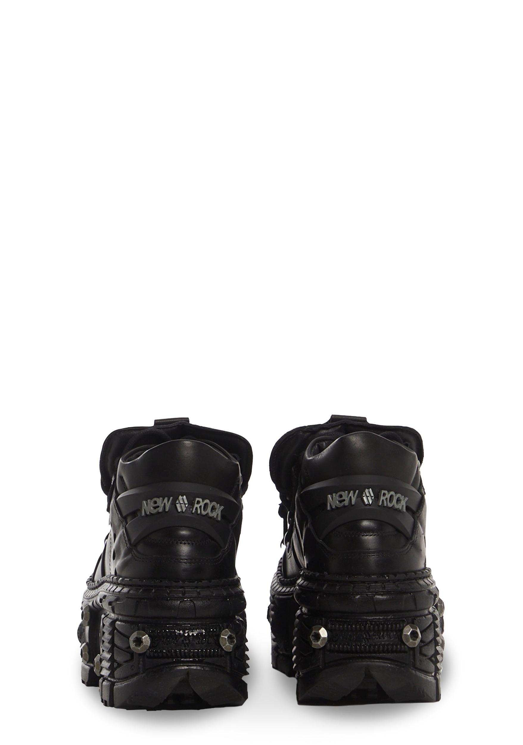 Tank Short Leather Platform Boots Male Product Image