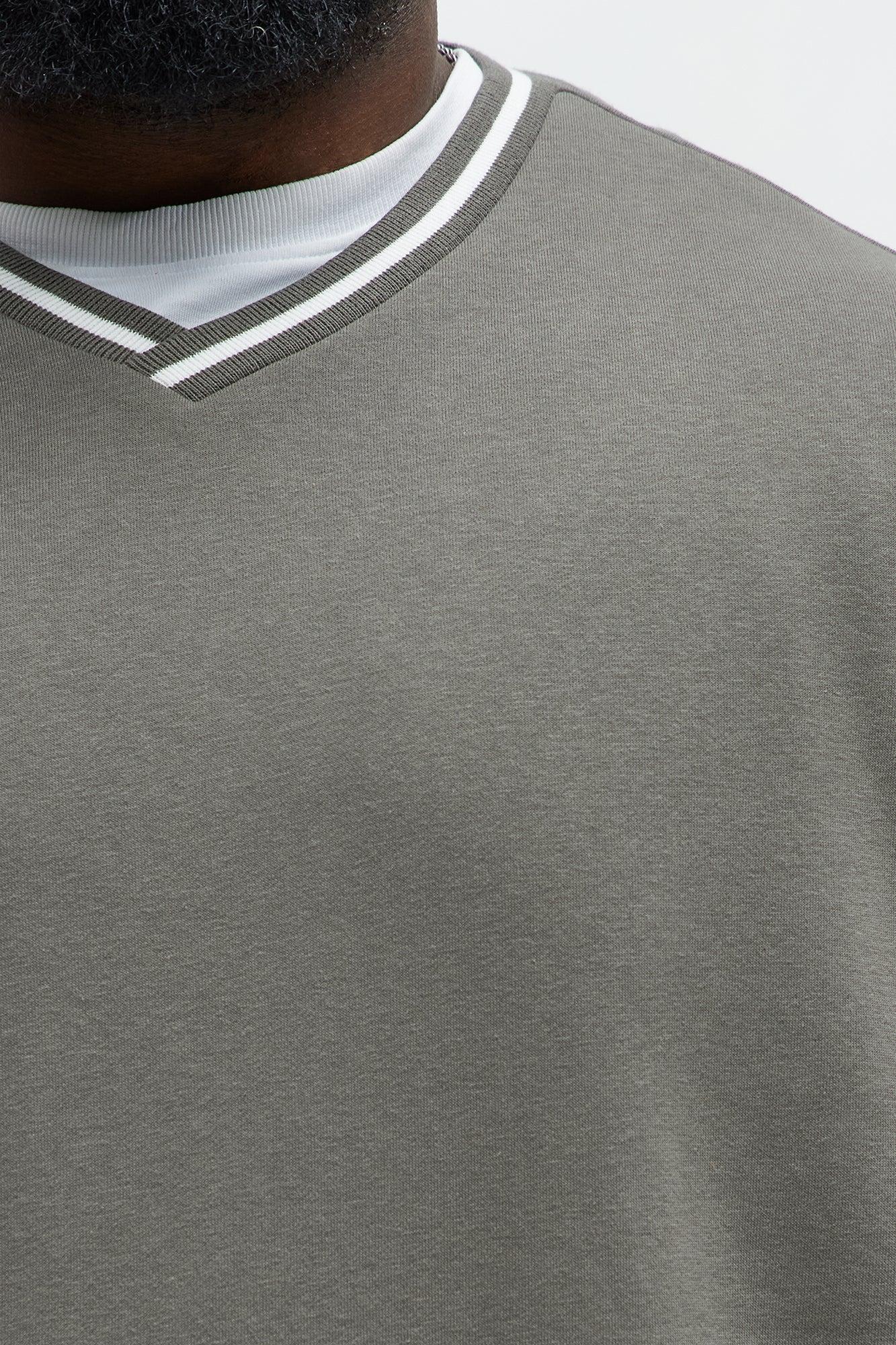 Tyson See The Signs V-Neck Sweatshirt - Grey Product Image