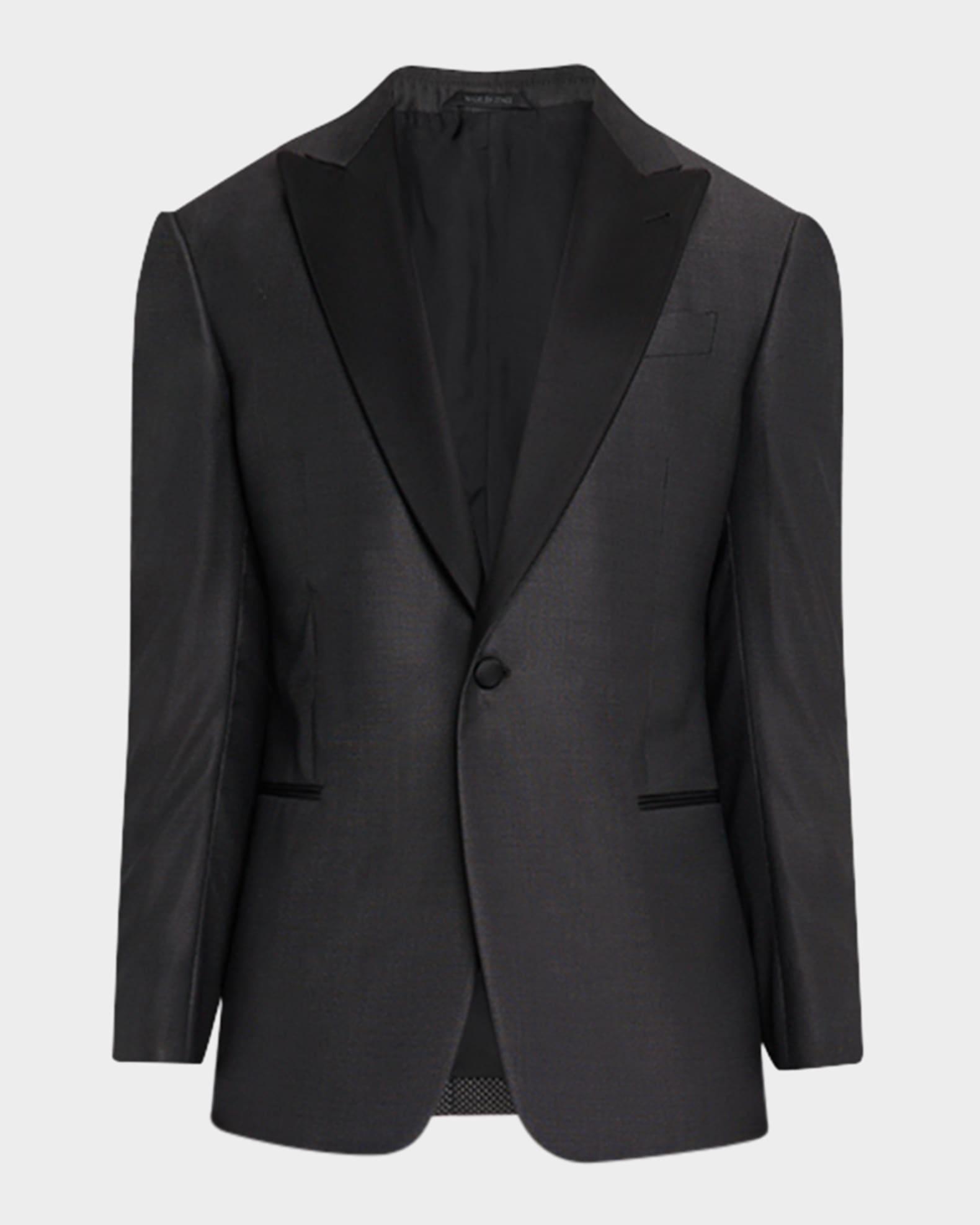 Men's Micro-Dot Silk Peak Lapel Tuxedo Product Image