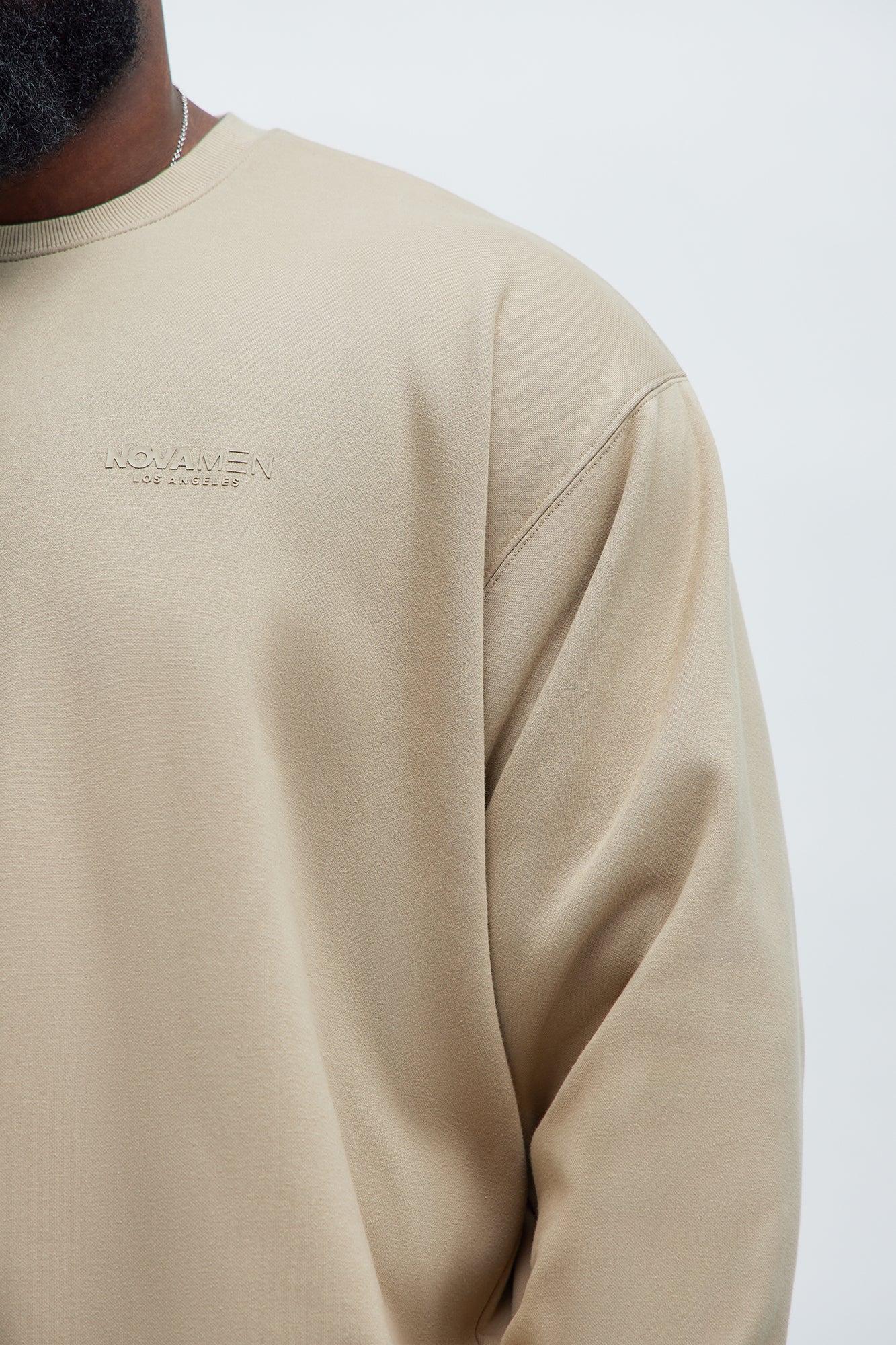 Tyson Novamen Oversized Sweatshirt - Taupe Product Image