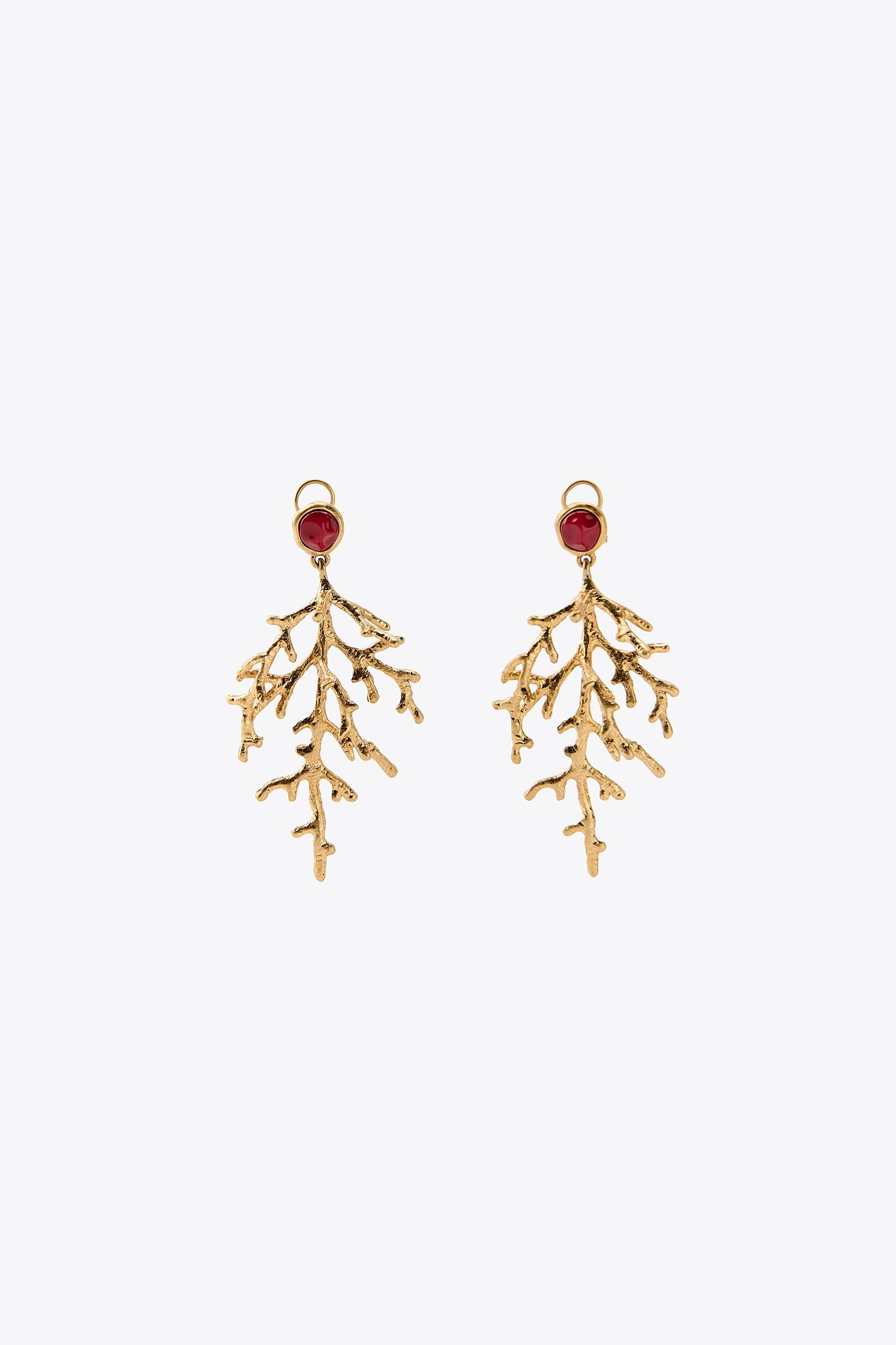 CORAL STONE EARRINGS Product Image