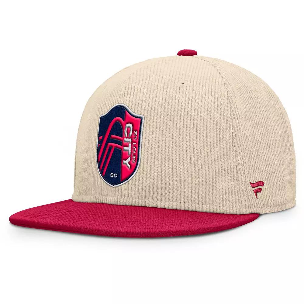 Men's Fanatics Cream St. Louis City SC Tempo Corduroy Snapback Hat, Slc Beige Product Image