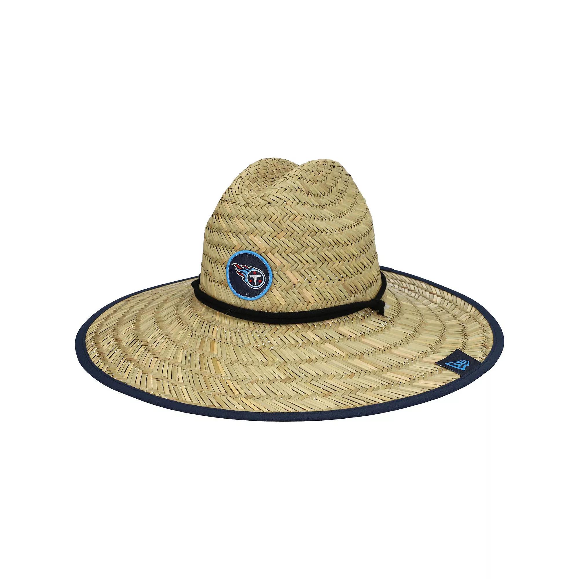 Men's New Era Natural Tennessee Titans 2021 NFL Training Camp Official Straw Lifeguard Hat, Beige Product Image
