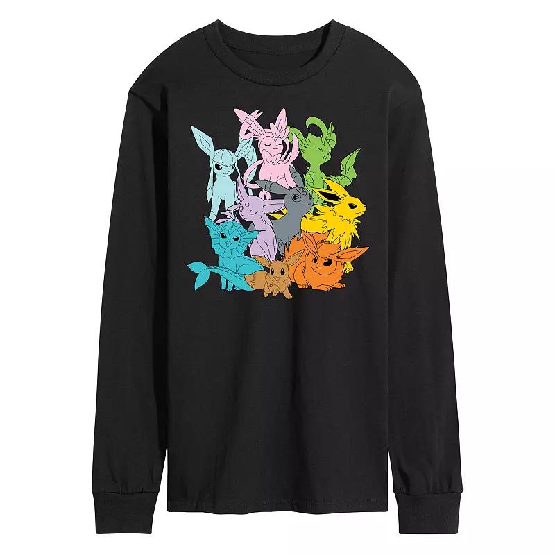 Men's Pokemon Eevolutions Long Sleeve Graphic Tee,  Product Image