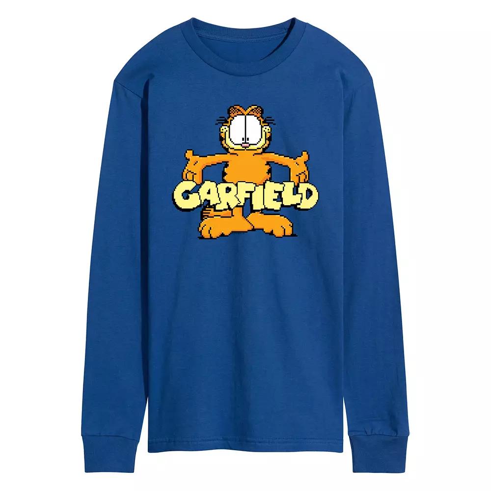 Men's Garfield Standing Logo Long Sleeve Graphic Tee,  Product Image