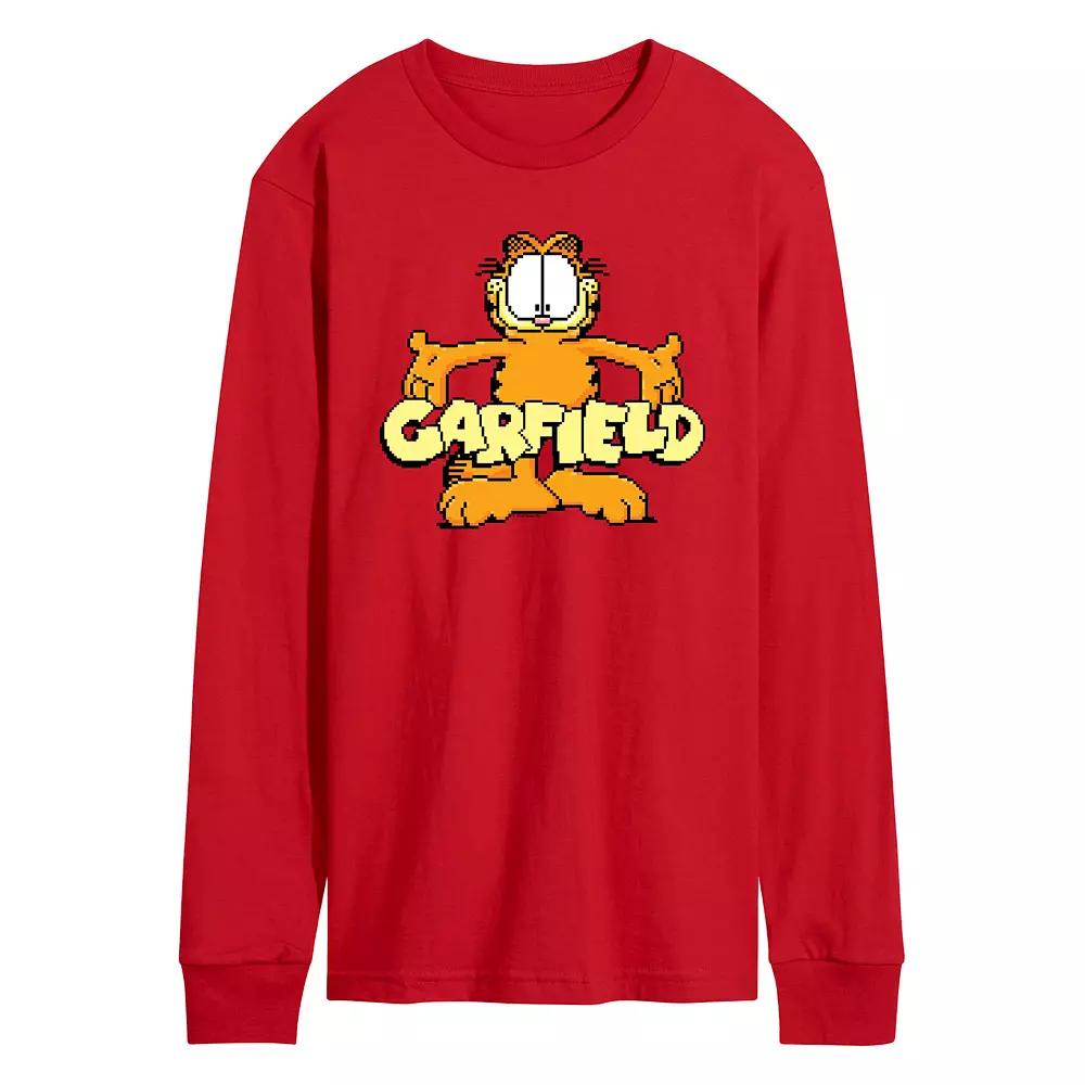 Men's Garfield Standing Logo Long Sleeve Graphic Tee,  Product Image