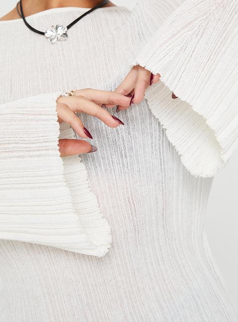 Wexley Long Sleeve Top White Product Image