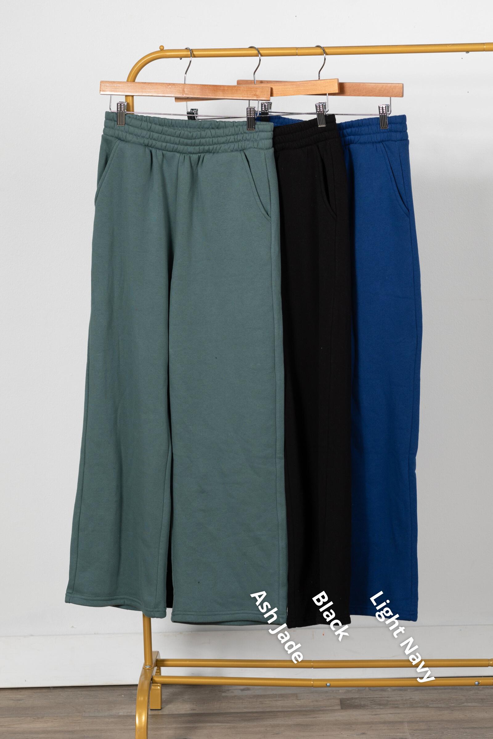 Fleece Drawstring Pants With Pockets Product Image