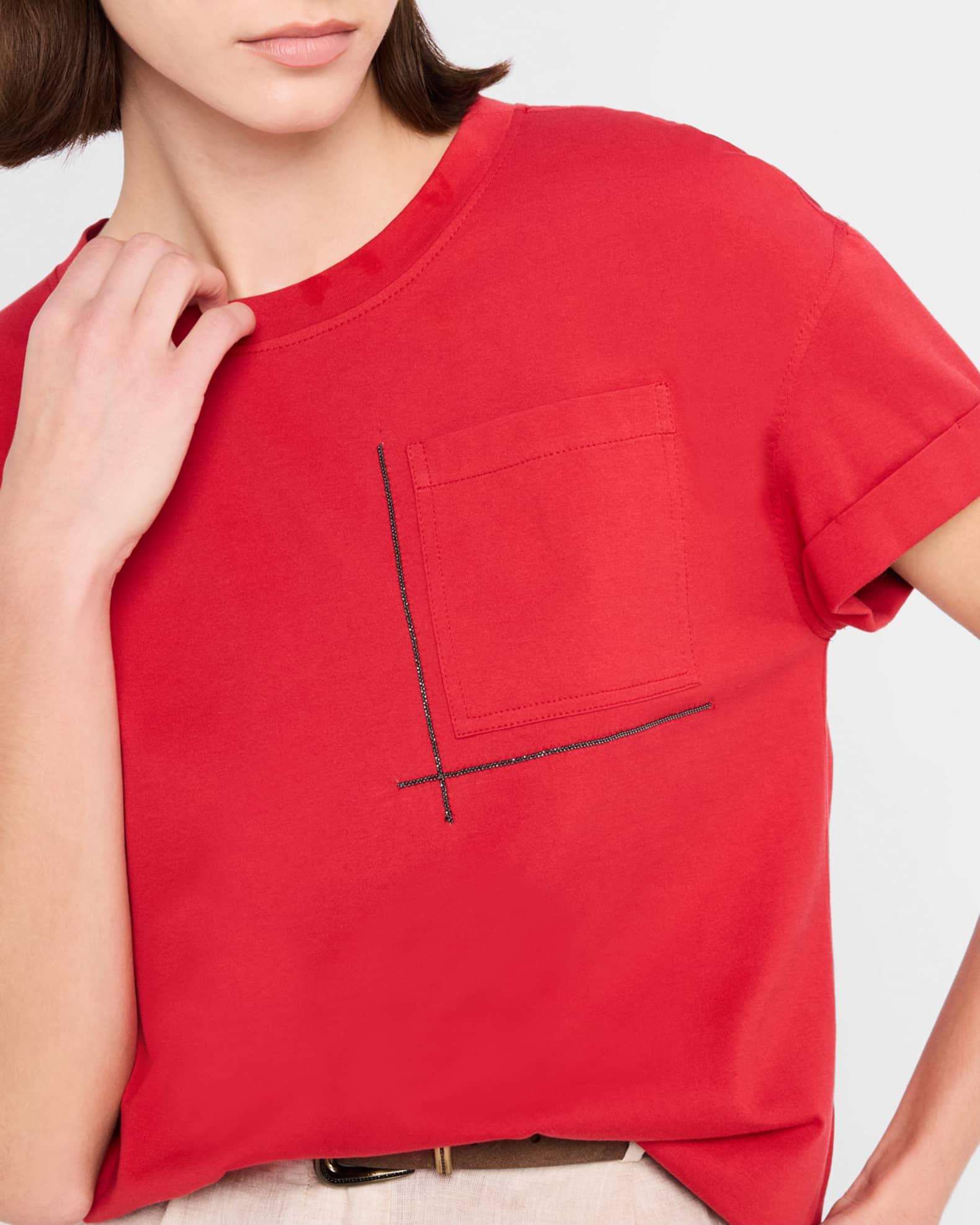 Monili Pocket Short-Sleeve Cotton Jersey T-Shirt Product Image