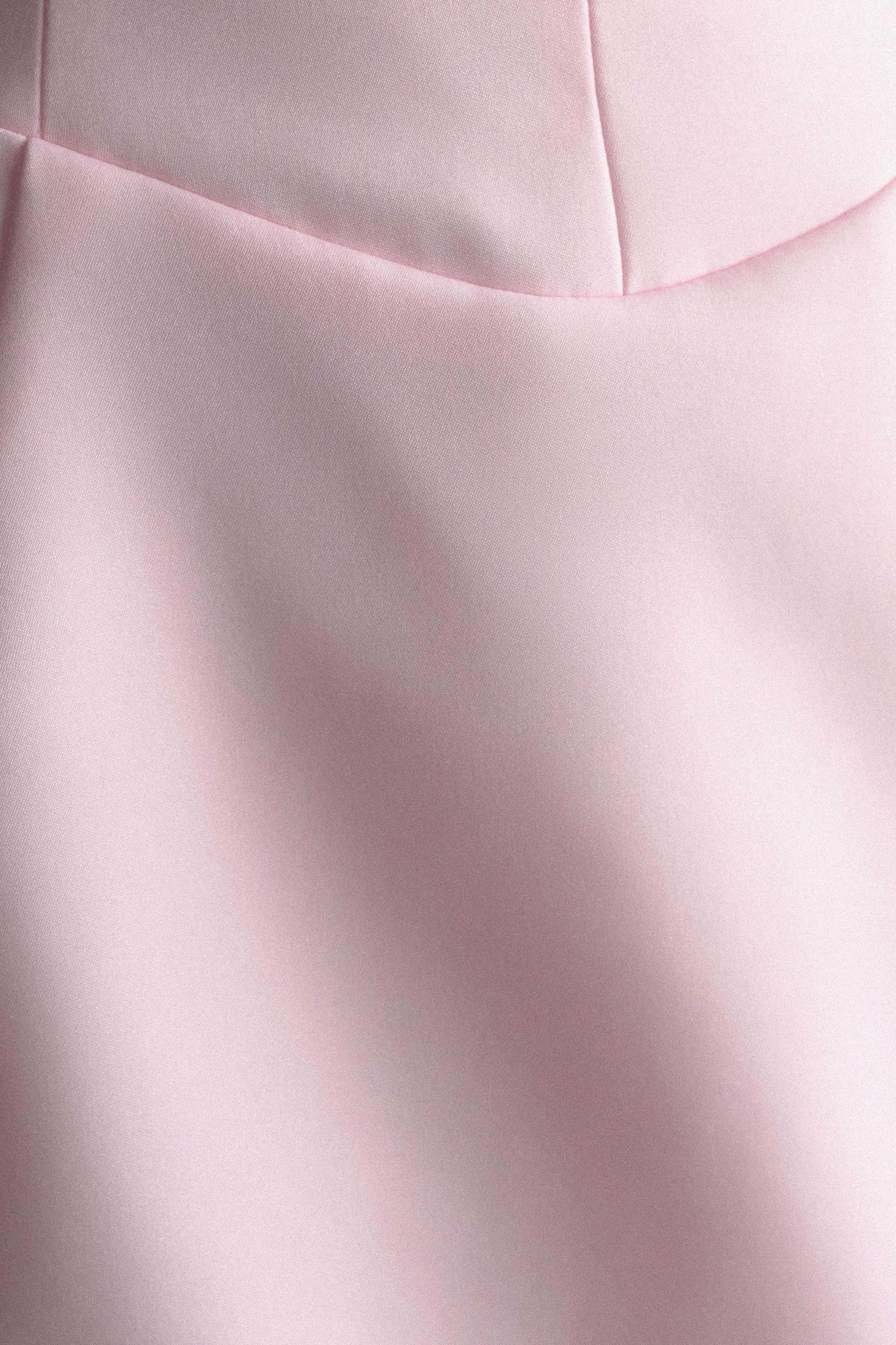 Orellia Strapless Suiting Mini Dress - Soft Pink Product Image