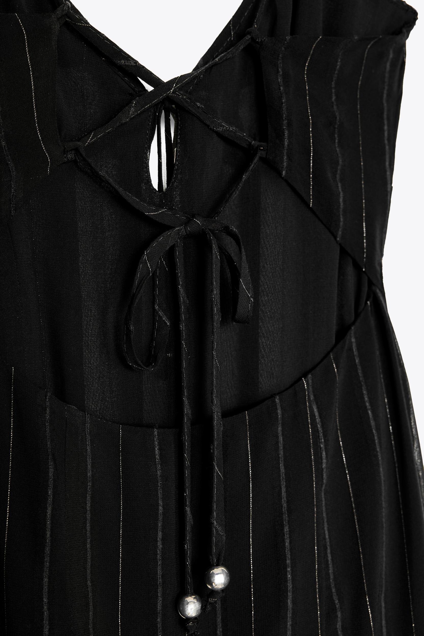 METALLIC THREAD LINGERIE STYLE MIDI DRESS Product Image