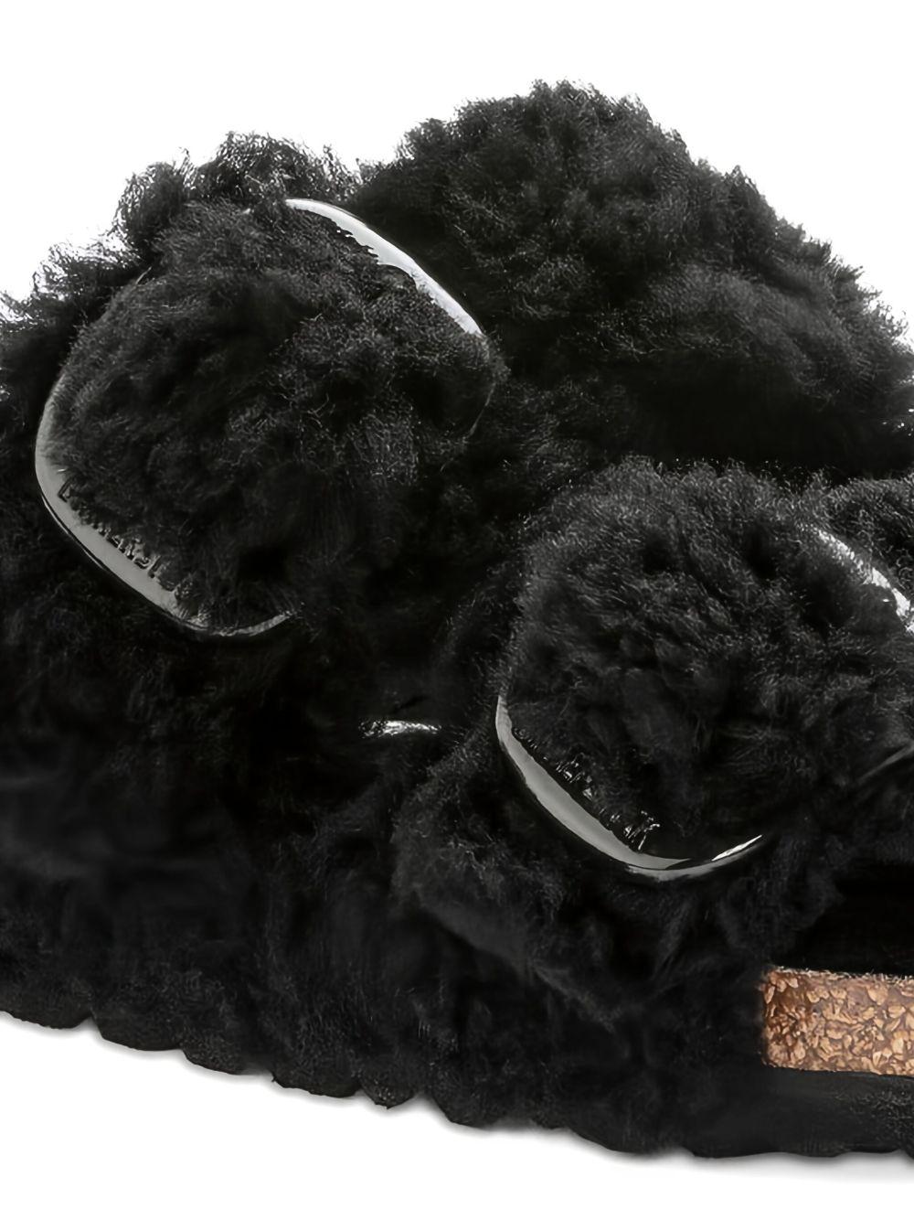 shearling double-buckle sandals Product Image