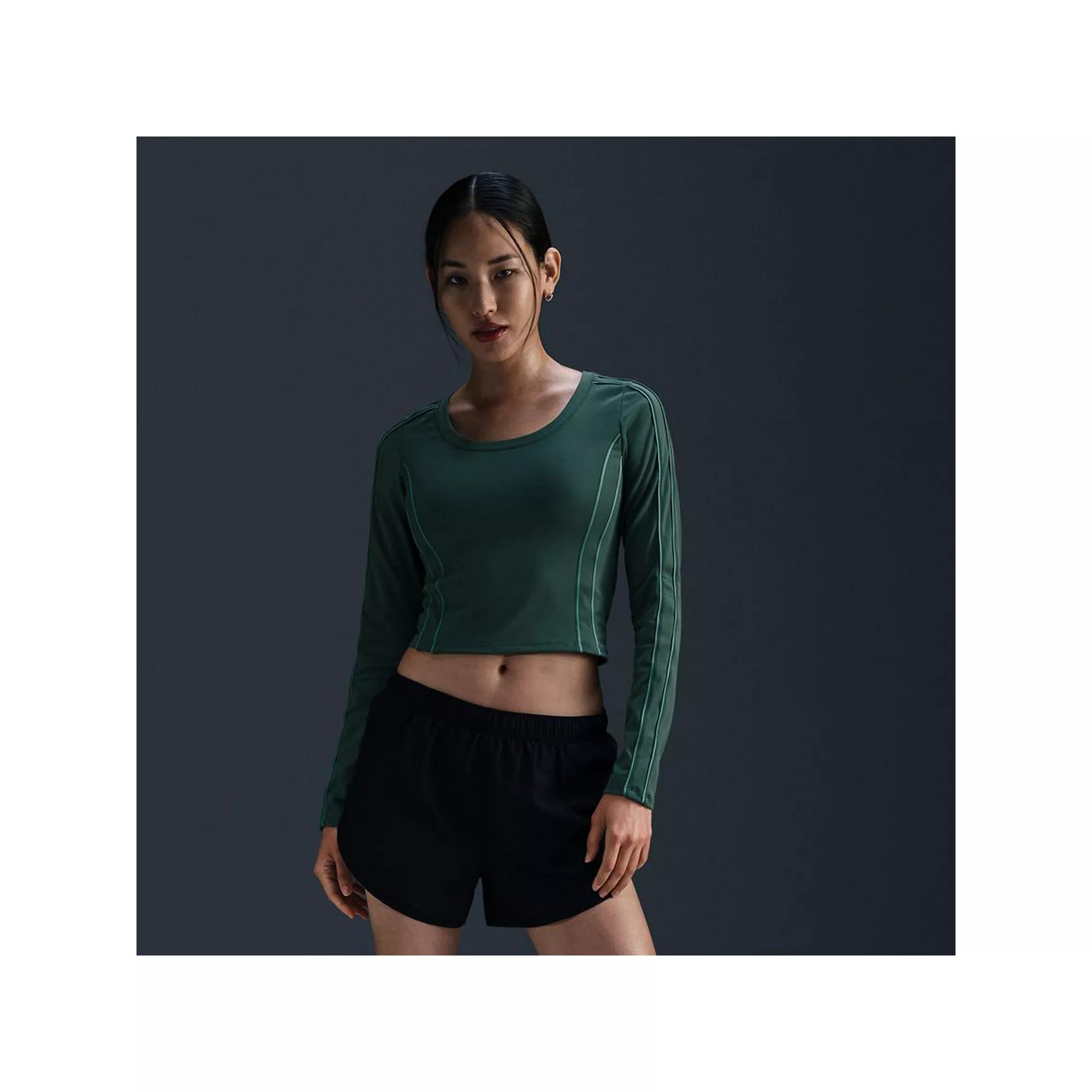 Women's Nike One Fitted Dri-FIT Long-Sleeve Cropped Top,  Product Image