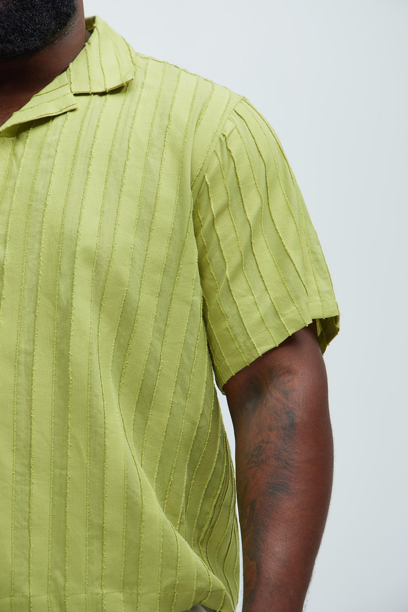 Charles Striped Shirt - Lime Product Image