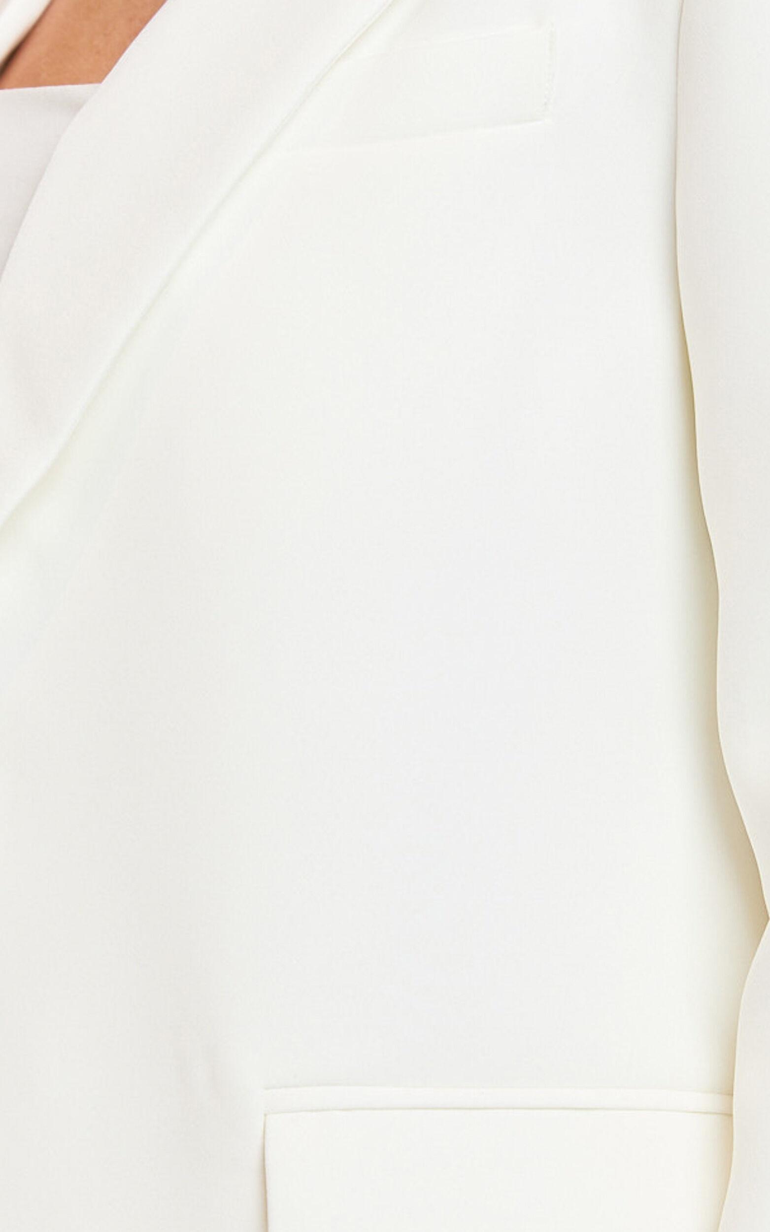 Selena Blazer - Boxy Single Breasted Blazer in Cream Product Image