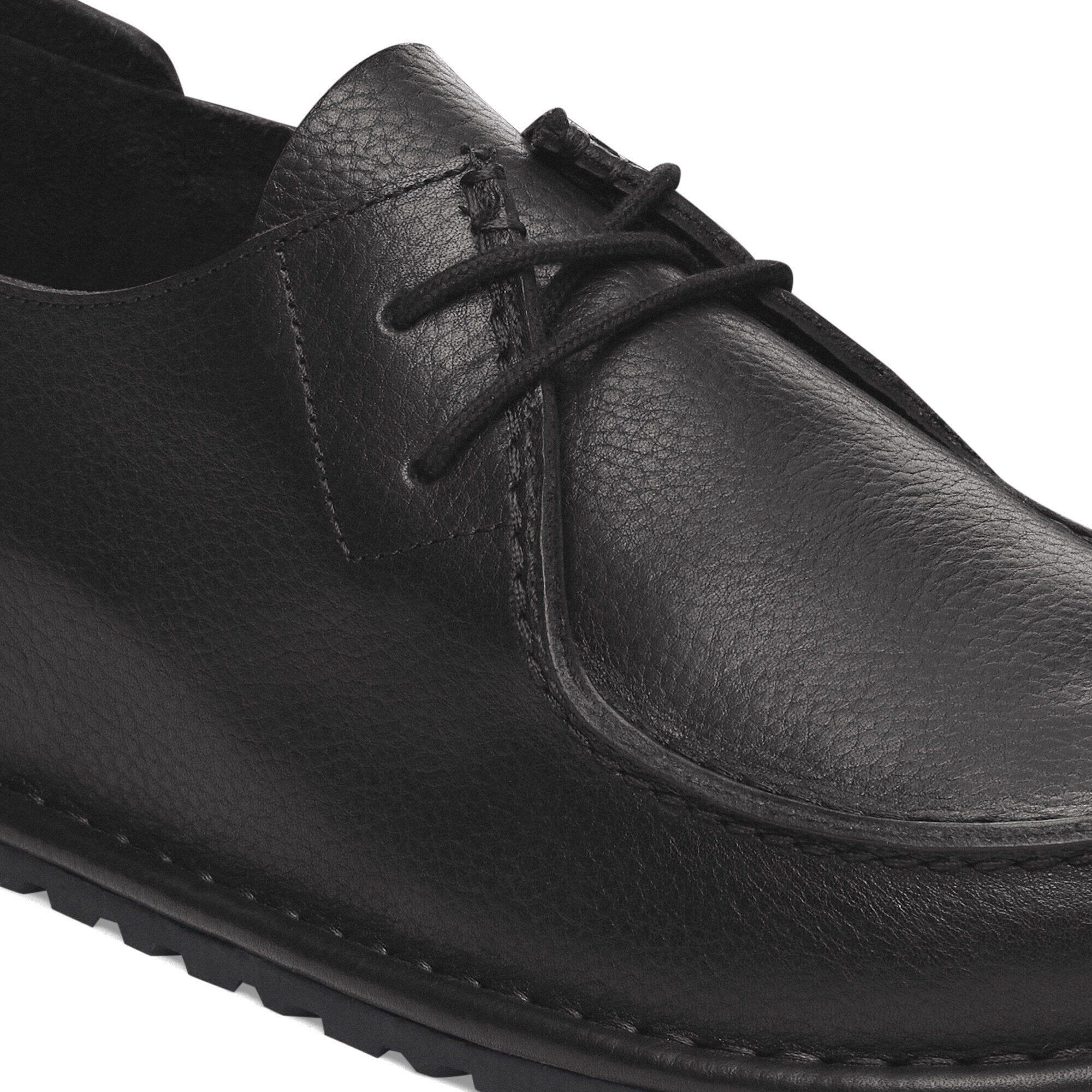 Birkenstock Unisex Utti Lace Natural Leather Black Product Image