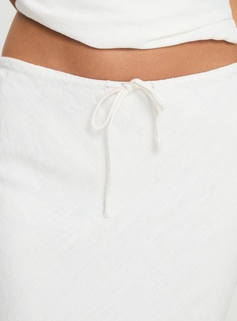 Mercer Linen Blend Maxi Skirt White Product Image