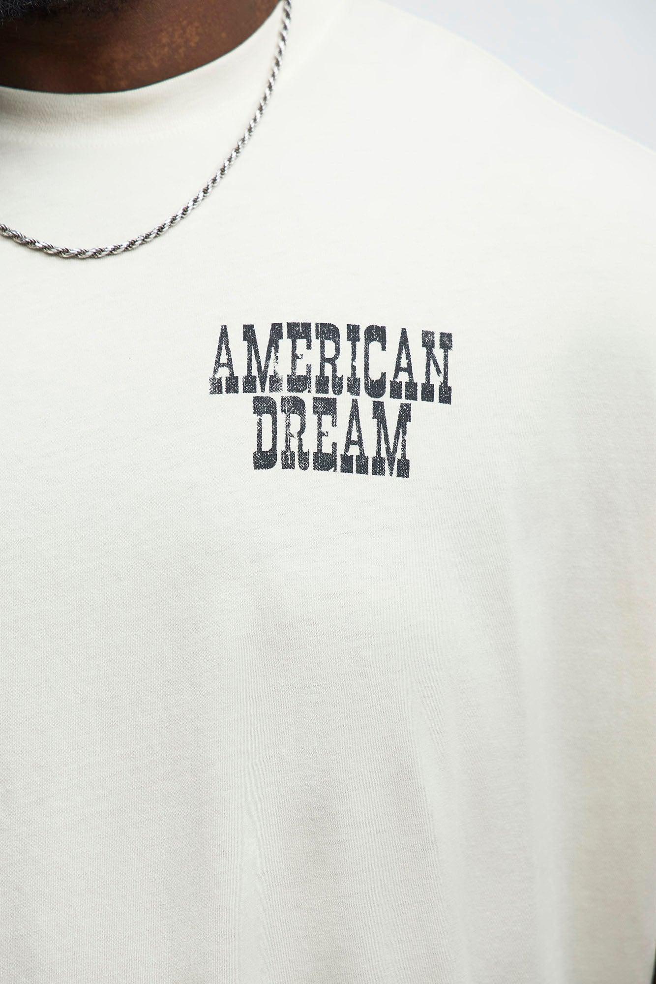 American Dream Oversized Short Sleeve Tee - Cream Product Image