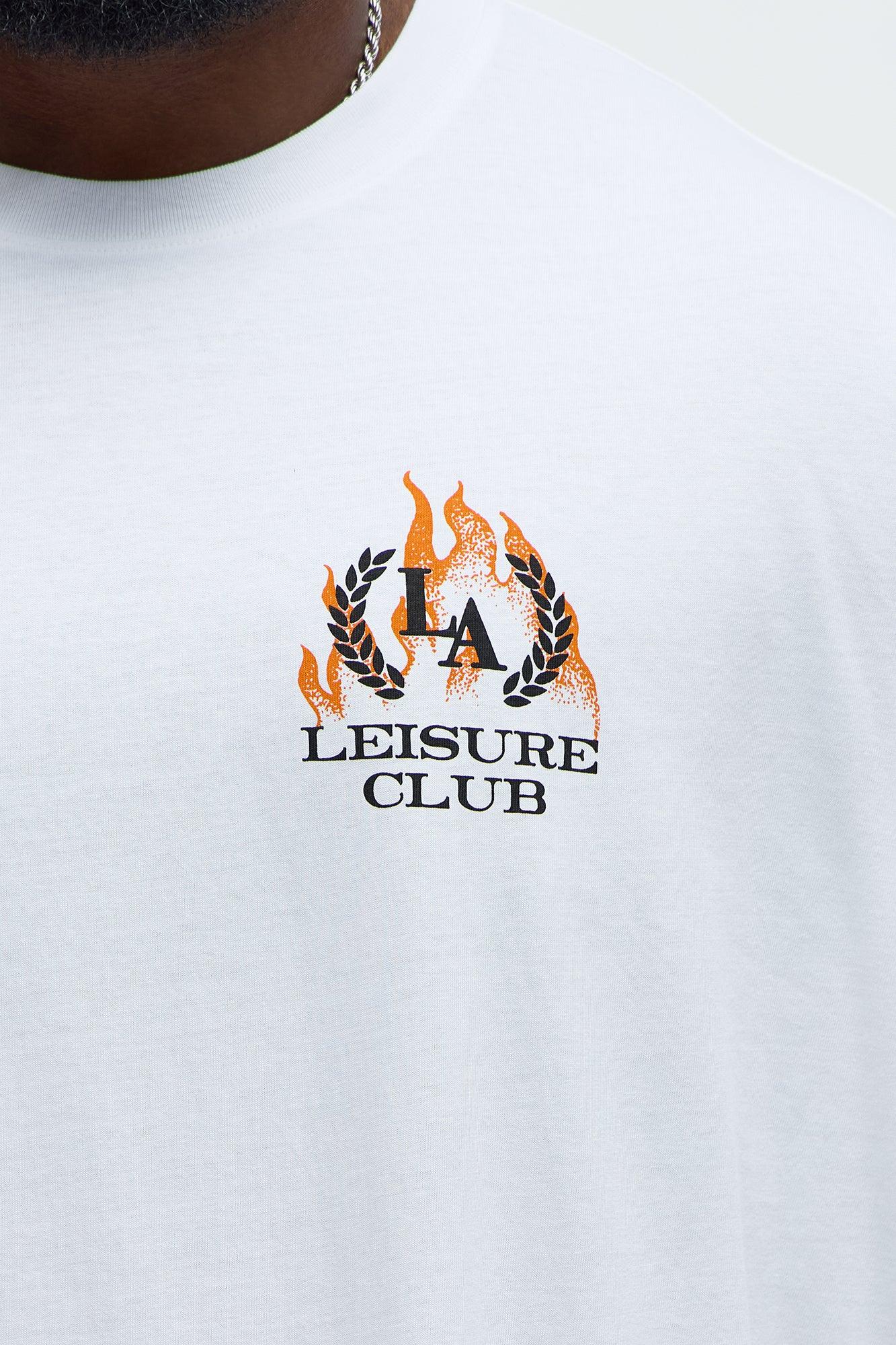LA Leisure Club Oversized Short Sleeve Tee - White Male Product Image