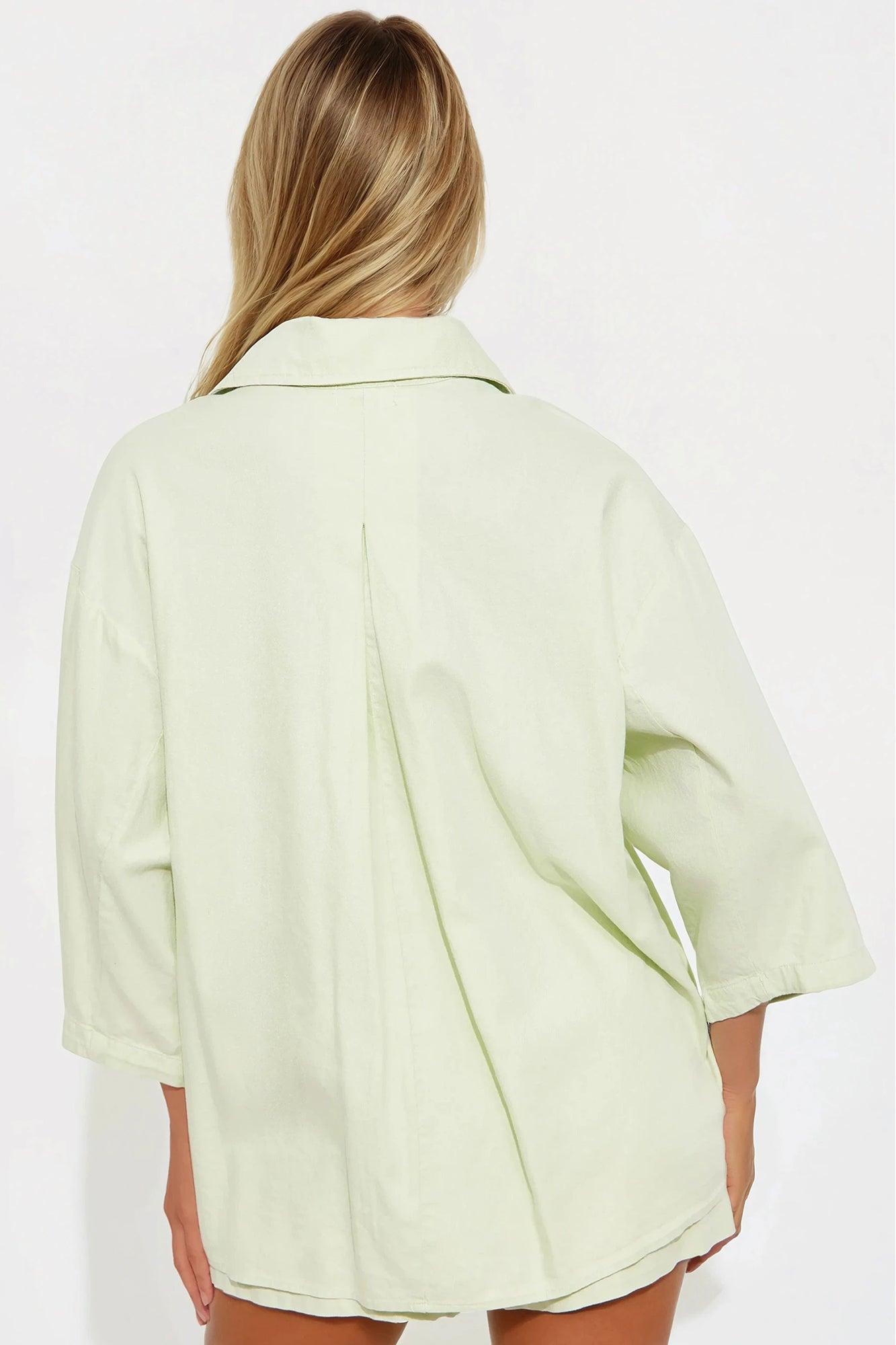 Willow Washed Short Set - Mint Product Image