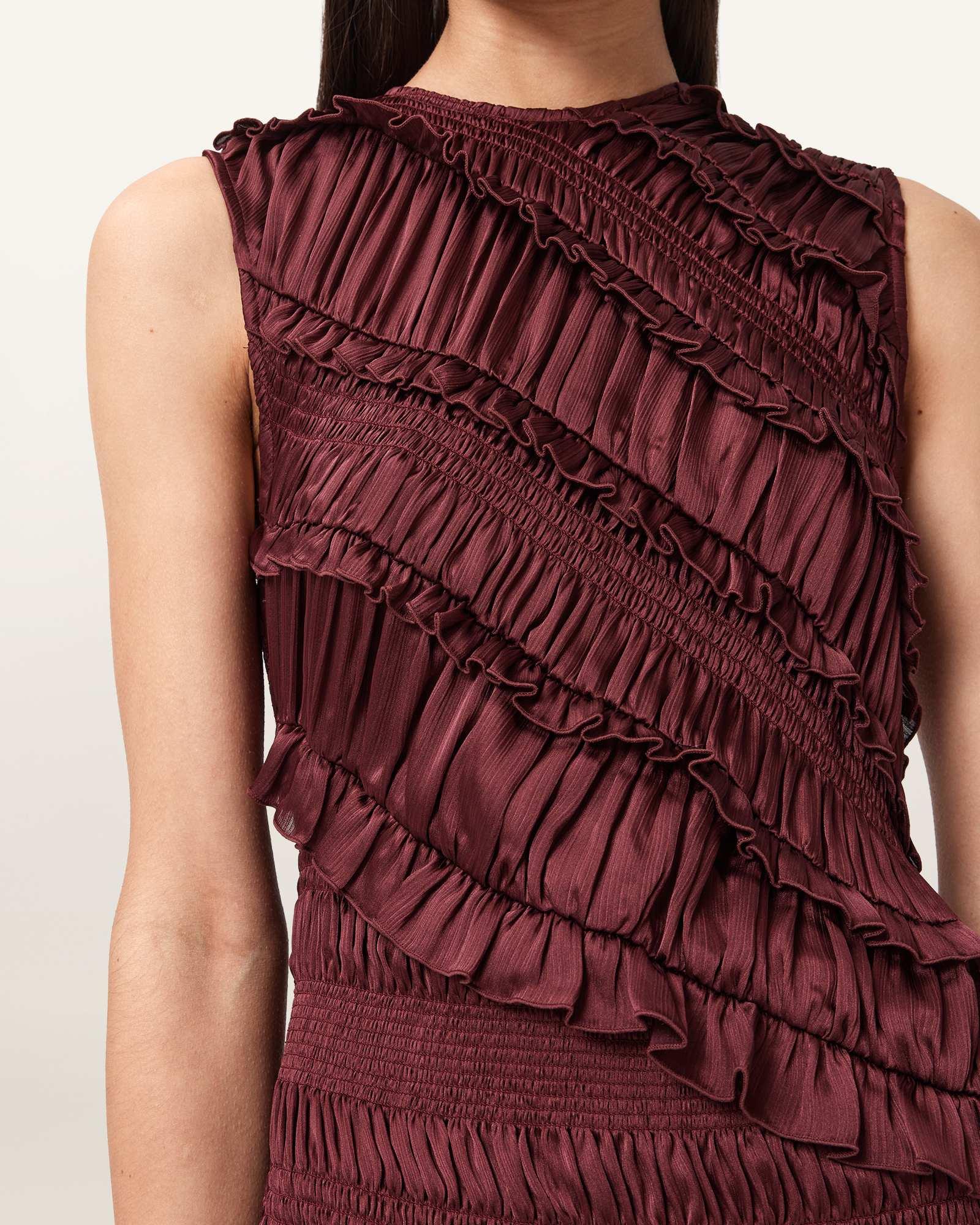 Nyla Ruffled Midi Dress Product Image