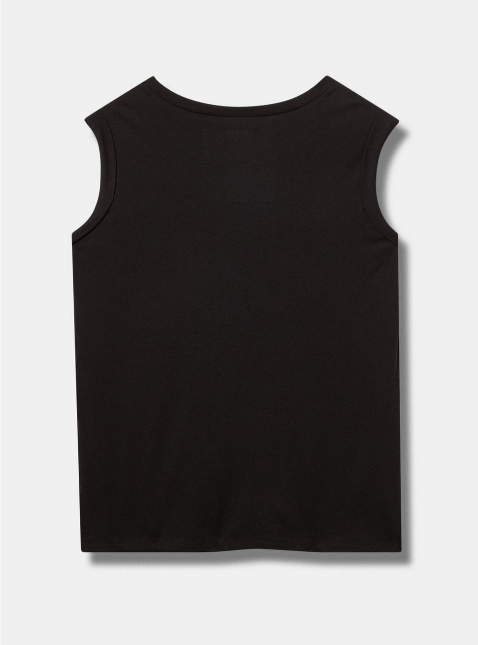 Nirvana Cotton Roll Sleeve Embroidered Tank Product Image