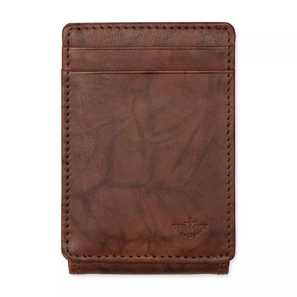 Men's Dockers® RFID-Blocking Leather Front Pocket Wallet with Magnetic Money Clip, Brown Product Image