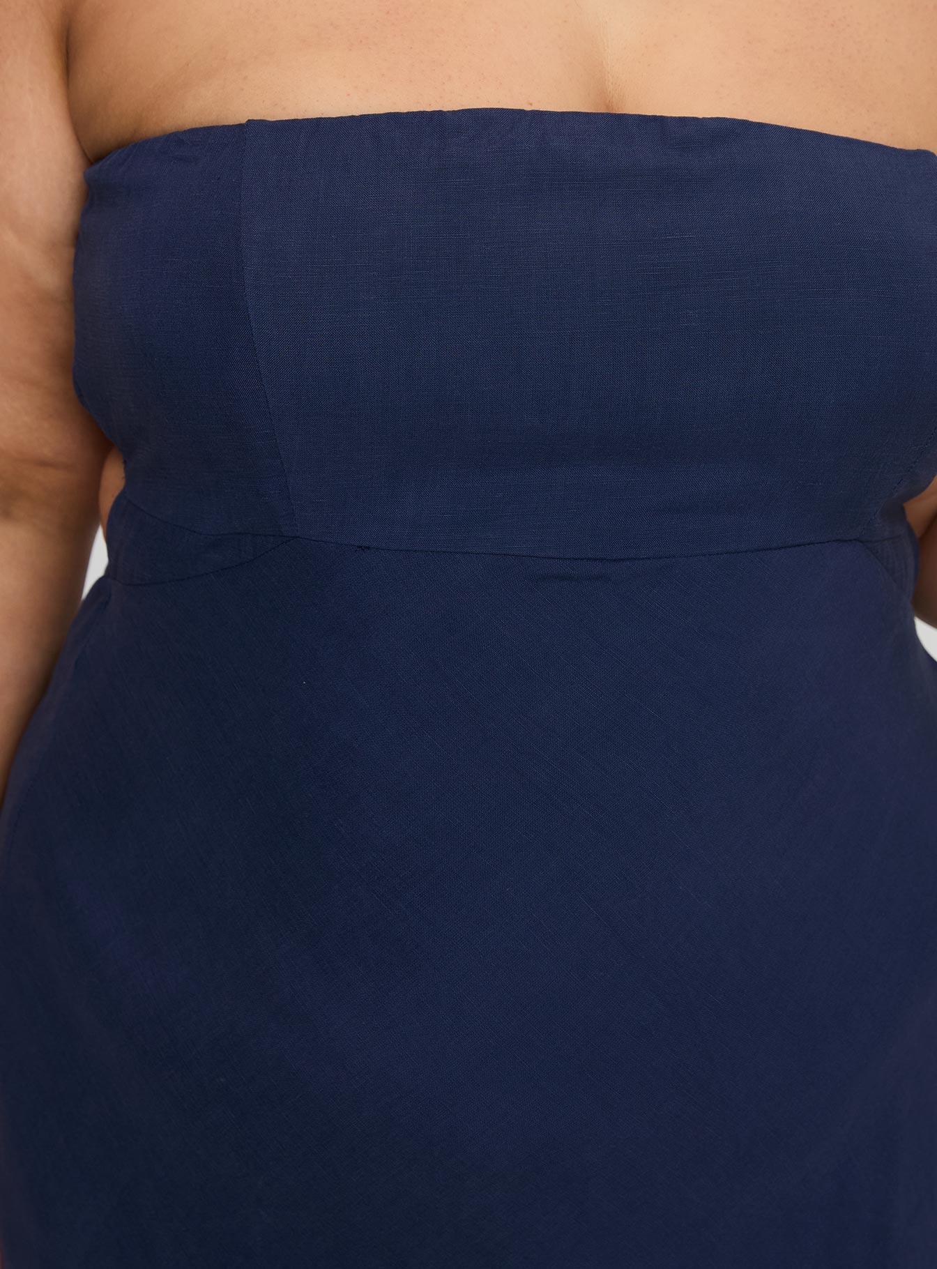 Yahir Strapless Maxi Dress Navy Curve Product Image