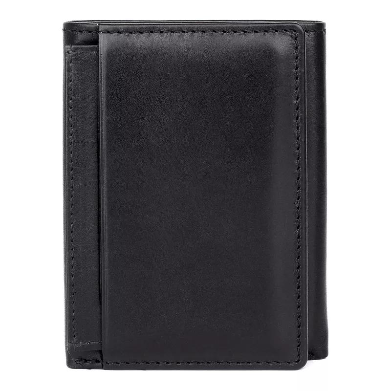 Men's Dopp Regatta Leather I.D. Trifold Wallet, Black Product Image